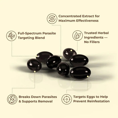 Flush Out Hidden Parasites & Larvae with Wormwood, Black Walnut & Cloves