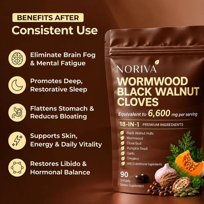 Flush Out Hidden Parasites & Larvae with Wormwood, Black Walnut & Cloves